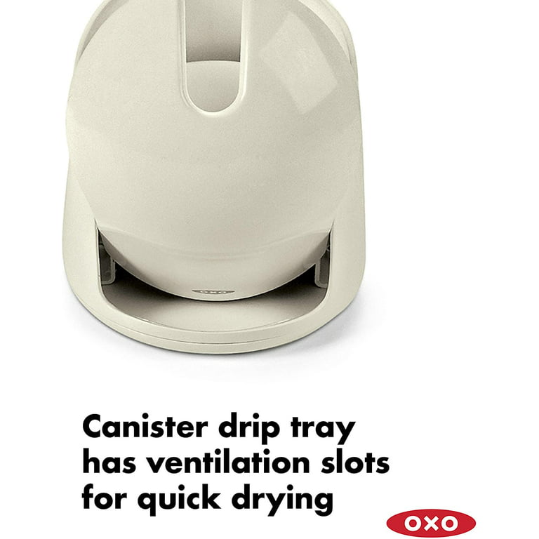 OXO Compact Toilet Brush & Canister – White