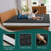 Japanese Floor Mattress, Futon Mattress, Foldable & Portable, Roll Up Mattress Tatami Mat Sleeping Pad with Storage Bag