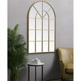 thumbnail image 5 of Allora 53" x 36" Mid Century Metal Windowpane Frame Clear Mirror in Brass, 5 of 7