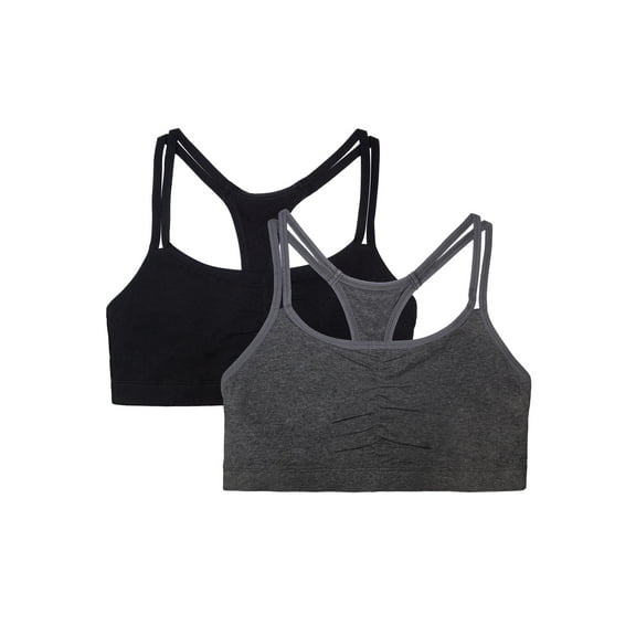 Fruit of the Loom Women's 360° Stretch Cami Strap Comfort Bras, 2-Pack