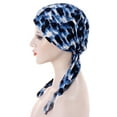 thumbnail image 4 of Dalrosia Women Head Scarf Pre Tied Chemo Caps Slip on Turban Headwear Cancer Head Wraps Beanie Hat Bandana, 4 of 6