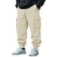 thumbnail image 2 of tarylea Cargo Pants for Men Cinch Bottom Elastic Waist Drawstring Sweatpants with Multi Pockets Casual Loose Workout Pants, 2 of 8