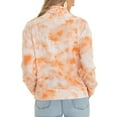 thumbnail image 2 of Women's Orange Auburn Tigers Maddie Mock Neck Tie-Dye Tri-Blend Pullover Hoodie, 2 of 2