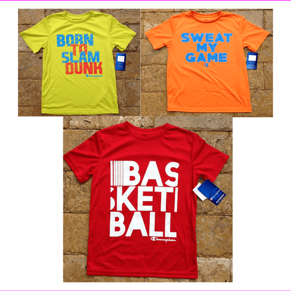 Champion Boys' Short Sleeve Crew Neck T-Shirt