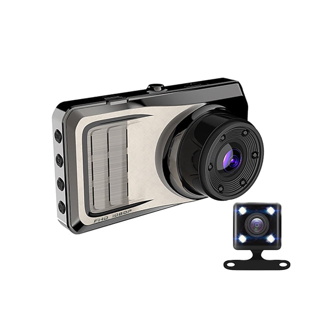 Kieccall 3-Inch Car Dash Cam - HD Night Vision Front & Rear Recording, Reversing Camera For Driving Safety & Parking Protection