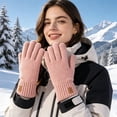 thumbnail image 4 of Winter Gloves for Women Touch Screen Elastic Thermal Knit Lining Warm Gloves for Cold Weather Skiing Outdoor, 1 Pack by Ageoie, 4 of 5