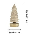 thumbnail image 3 of Hometravel Wooden Christmas Tree Decor, Log Style Tabletop Christmas Craft, Natural Holiday Atmosphere Decoration for Home, Office, Mantel, 3 of 6