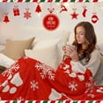 thumbnail image 5 of Christmas Animal Blanket Cute Dog Paws Flannel Blanket Red Snowflake Soft Blanket for Dog Lovers Bedding, 50" x 60", 5 of 6