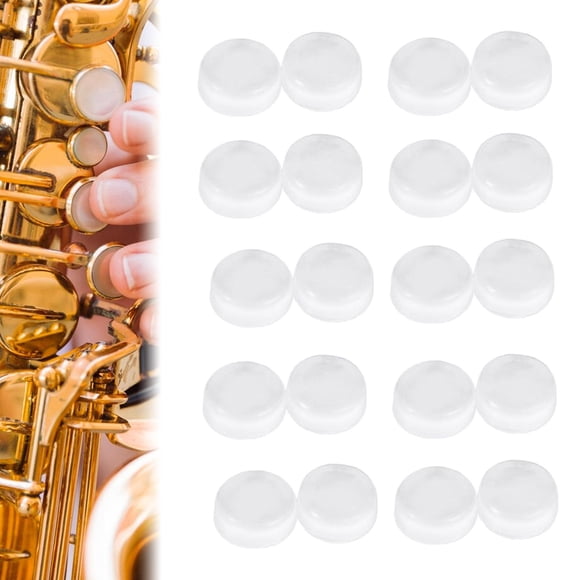 20 piezas de almohadillas de válvula de trombón de 9mm de diámetro, accesorios de instrumentos de latón, piezas de reparación, llave de agua para