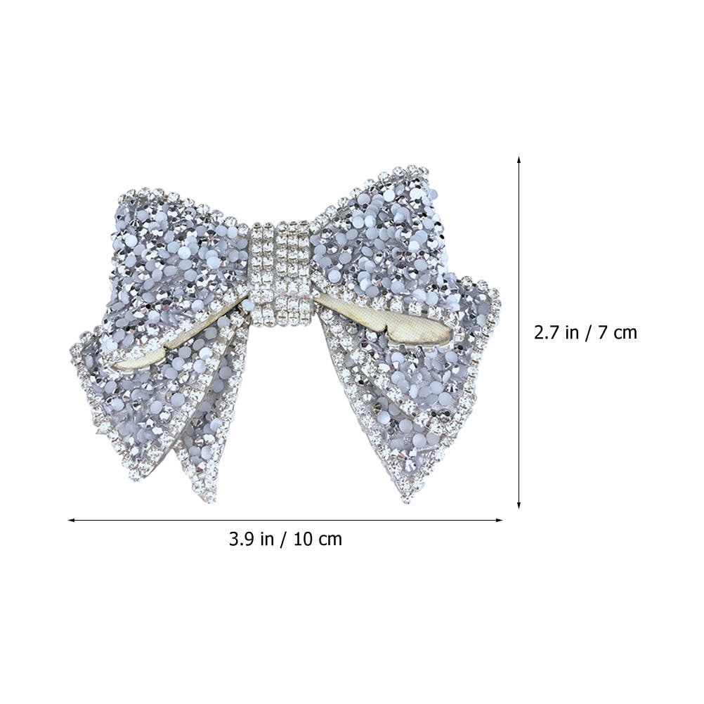 WORGEOUS 10 Pcs Rhinestone Shoe Charms with Bowknot Design, Decorative Accessories for Women’s Shoes