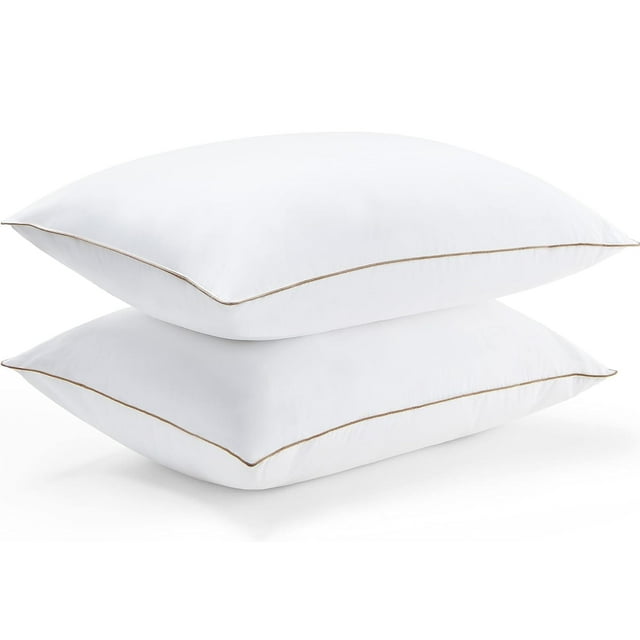 Almohadas Puredown de Plumas y Plumón de Ganso con Funda 100% Algodón 2 Paquetes