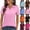 #02 Pink, variant on Collared Polo Shirt for Women V Neck Short Sleeve Soft Breathable Lightweight Casual Business Golf Tennis Tops, #02 Royal Blue, XXL