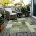 thumbnail image 6 of Addison Rugs Chantille Indoor/Outdoor Transitional Squares Sage Washable Rectangle Rug, 2'6" x 3'10", 6 of 6