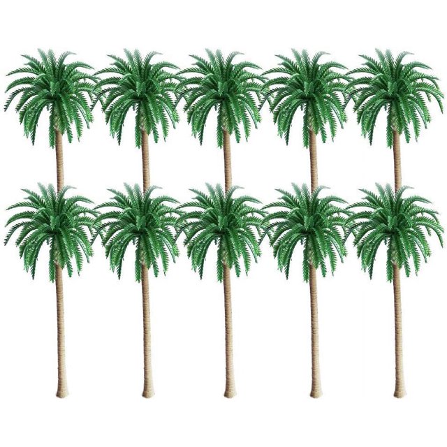 Model Coconut Palm Tree Landscape Model Tree, Lush green landscape model Palm trees Scenery, Coconut Palm Tree Miniature Plant Pots Bonsai Crafts Mini Landscape Landscape