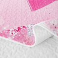 thumbnail image 5 of Erosebridal Pink Princess Bowknot Twin Quilt Set For Girls,3D Glitter Print Diamond Kids Twin Coverlet Set,2-Piece, 5 of 7