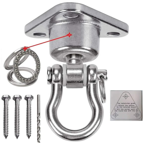 Colgador de acero inoxidable 9M con cojinetes de giro lisos, 680 kg