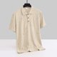 thumbnail image 4 of Blusa de Manga Corta para Hombre de Color Sólido Botón de Ocio Superior, Camisa de Moda de Cuello de Vuelta para el Uso Informal, 4 of 7