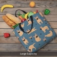 thumbnail image 4 of Easygdp French Bulldog Yoga Bolsa Tote para Mujer, Bolso de Hombro para Trabajo, Playa, Viajes, Compras y Supermercado, 4 of 6