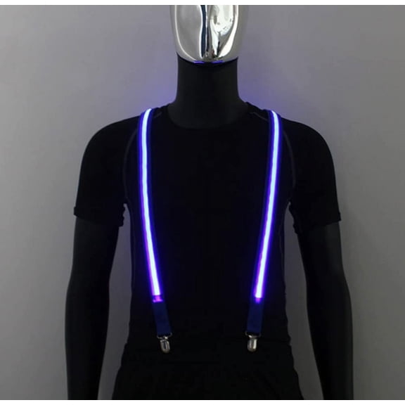 LED Suspenders, Back Suspenders LED Light Suspenders Neon Stripe Light Up LED Suspenders Y Shape Suspenders USB