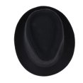 thumbnail image 4 of Classic Manhattan Structured Gangster Trilby Fabric Fedora Hat Black, 4 of 7