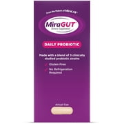 MiraGUT Daily Probiotic, Probiotics for Digestive Health (1 Month Supply), Gluten-Free Supplement, Probiotic for Women and Men, Support Overall Digestive Health, 30 Ct