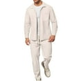 thumbnail image 4 of Men's Tracksuits 2 Piece Outfits Casual Athletic Sweatsuit Full Zip Pullover Long Sleeve Running Sport Outfits Casual Athletic Jogging Warm Up Sets, 4 of 5