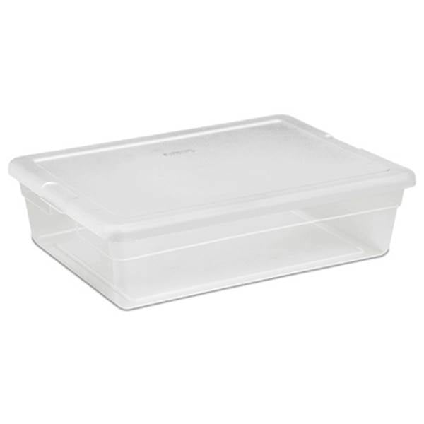 Sterilite 28 Qt Clear Closet/Under Bed Organizer Storage Box Container