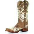 thumbnail image 7 of CORRAL Adult Female Circle G Tan Embroidery Sq. Toe Boots, Size: 7, Width: W (L5409-LD-W-7), 7 of 7