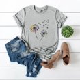 thumbnail image 2 of Gibobby Camiseta de manga corta para mujer Blusa mujer con estampado manga sólida moda para mujer con cuello en O color(Gris,M), 2 of 4