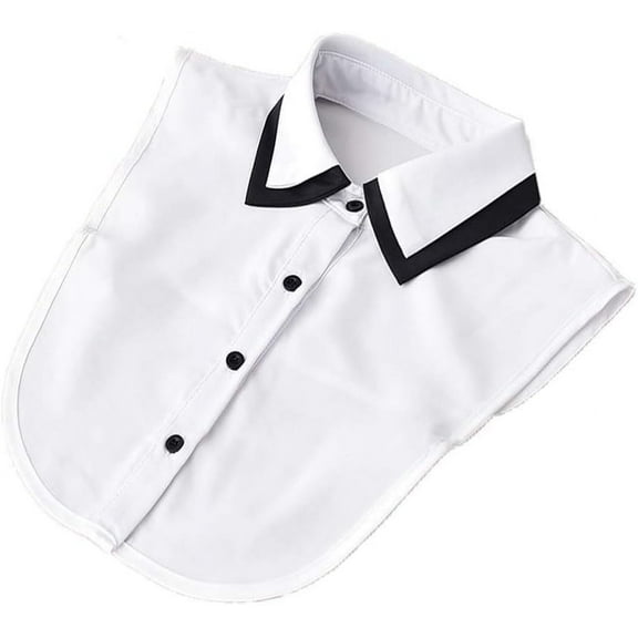 YEKEYI Lady Half Shirt Blouse - Detachable Collar Dickey for Women
