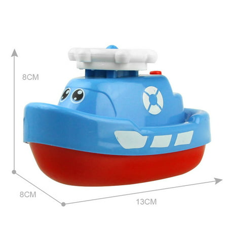 Electric Boat Model Jet Boat Water Spray Navigation Ship Kid Bathing Playing (Best Aluminum Jet Boat)