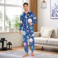 thumbnail image 6 of FORMRS Onesies Pajama for Adults Unisex Hoodie Winter Jumpsuit One Piece Sleepwear, Sizes S-2XL, Light Pink Jellyfish, 6 of 7