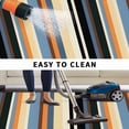 thumbnail image 5 of Black Orange Blue Striped Outdoor Rug for Patio/Deck/Porch, Non-Slip Large Area Rug 6 x 9 Ft, Modern Stripes Art Farmhouse Indoor Outdoor Rugs Washable Area Rugs, Reversible Camping Rug Carpet Runner, 5 of 8