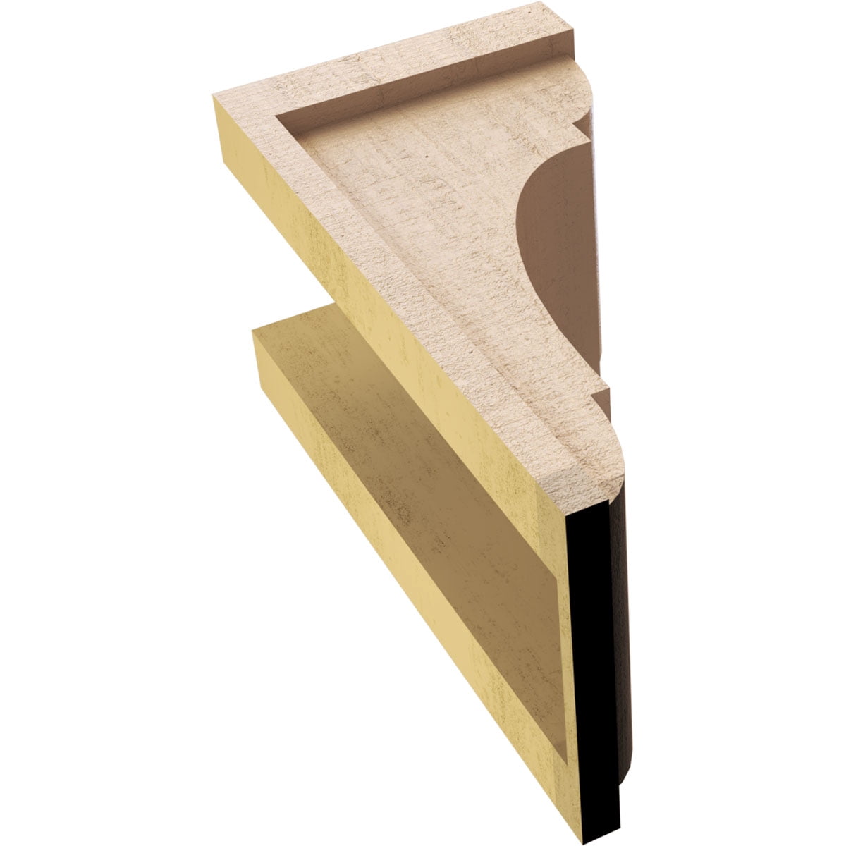 7"W x 7"D x 14"H Wide Bryant Rough Cedar Woodgrain TimberThane Corbel, Primed Tan