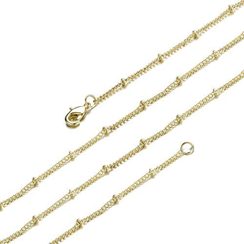 18K Gold Filled 1.8mm Rolo Chain For Wholesale Necklace Jewelry Making Supplies