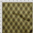 thumbnail image 4 of oneOone Cotton Flex Dark Olive Green Fabric Check Sewing Material Print Fabric By The Yard 40 Inch Wide, 4 of 4