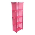 thumbnail image 1 of 4 Tiers Cube Bookcase Book Shelf Multifunctional Storage Rack for Books Shoes Toys Green Plants Decorations Bedroom Study Room Kitchen, 1 of 8