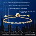 thumbnail image 2 of Gem Stone King 18K Yellow Gold Plated Silver Blue Tanzanite Adjustable Bracelet for Women (0.80 Cttw, Round 2.5MM, Gemstone December Birthstone, Fits up To 9 inch Wrist), 2 of 4