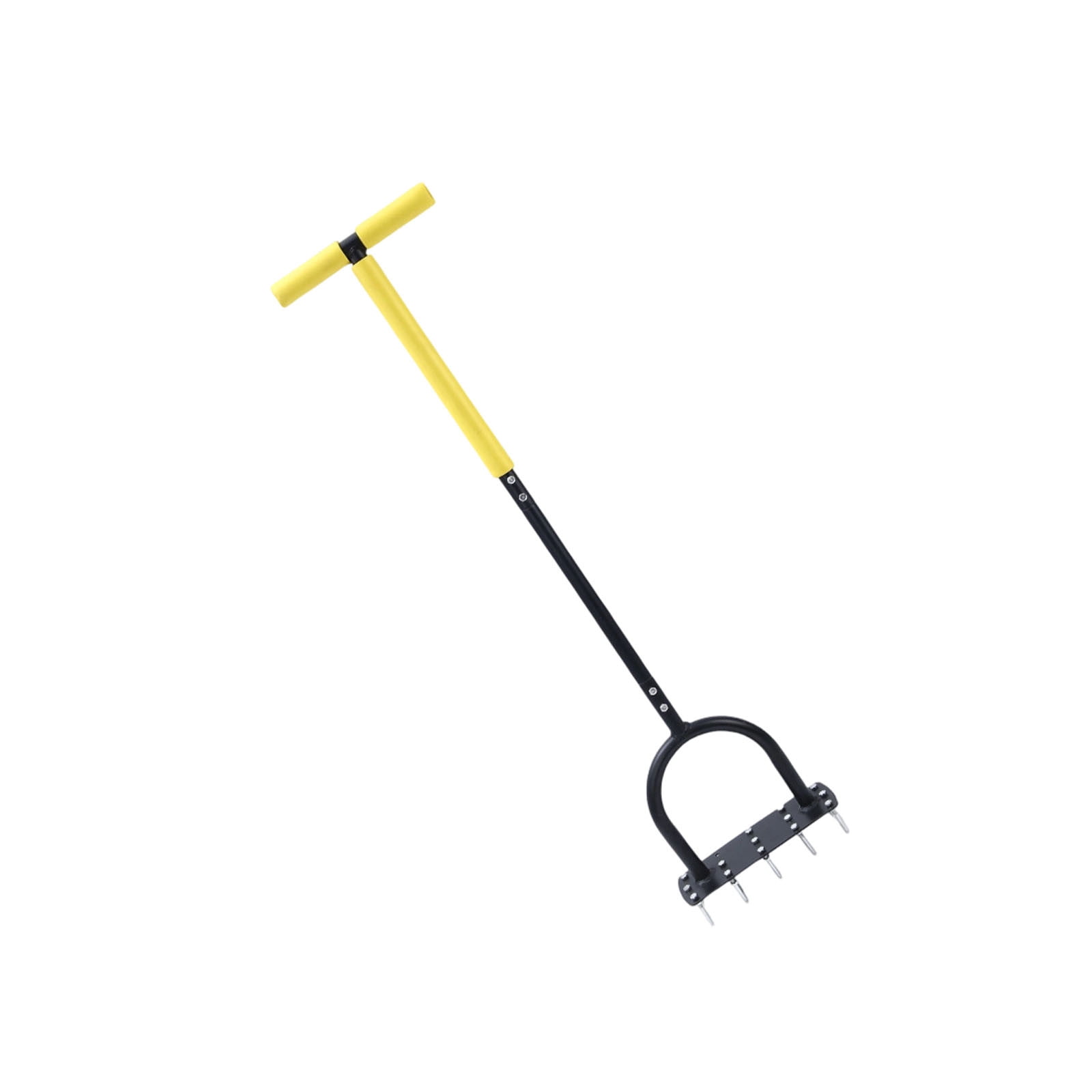 Upgraded Lawns Dethatching Rake Steel Thatch Rake With Ergonomic Handle For Weeding Cultivating Loosening Garden Yard Tool V