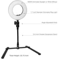 thumbnail image 5 of LS Photography LED 8" Ring Light Kit w/ Mini Stand Dimmable Makeup Phone Camera Selfie Lighting, WMT1493, 5 of 5