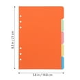 thumbnail image 3 of Dividers Binder A5 Tabs Paper Divider Planner Ring Page File Holes Pockets Office Inserts Insertable Multicolor Colored, 3 of 9
