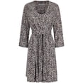 thumbnail image 3 of SofiePJ, Women's, Plus Size Printed Robe Set with Chemise 2 Piece Sleep Lounge Set, Leopard Tan, 1X, 3 of 6
