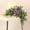 thumbnail image 3 of AMLESO Artificial Flowers Lavender Wreath with Daisy Spring Wreath for Front Door Party -shaped, 3 of 7