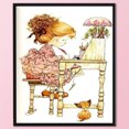 thumbnail image 3 of Cuadros Decorativos Bordado parcial 11CT Piano Girl DIY estampado Kit punto de cruz (SZX-C517) Tmvgtek embutido en tela, 3 of 7