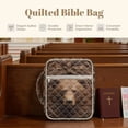 thumbnail image 4 of FOR U DESIGNS Bear Brown Pattern Bible Cover Quilted Protective Church Organizer Holder Bag Large Capacity Church Bag Bible Protective Christian Bible Accessories, 4 of 7