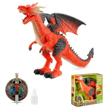 New Bright Infrared (I/R) Remote Control Red Dragon with Lights and Sounds, 117 Child