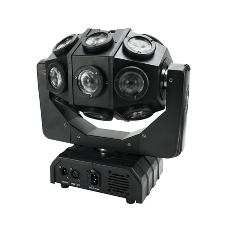 Moving Head LED Stage Light for DJs - 180W, 18 Rotating Beam, DMX, RGBW, DJ Disco Party Effect