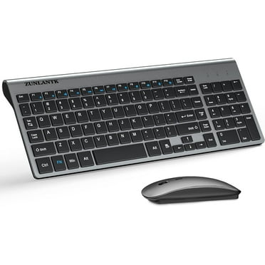ZUNLANTK Wired Computer Keyboard – Basic Black Keyboard - with 4.5ft USB-A Cable, 104-keys, Foldable Stands - Compatible for Windows, PC, Laptop