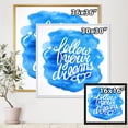 thumbnail image 4 of Designart 'Follow Your Dreams On Blue I' Modern Framed Canvas Wall Art Print, 4 of 5