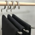 thumbnail image 4 of 6pcs Stainless Steel Open Ended Pants Hangers for Space Saving Jeans Storage, 4 of 9